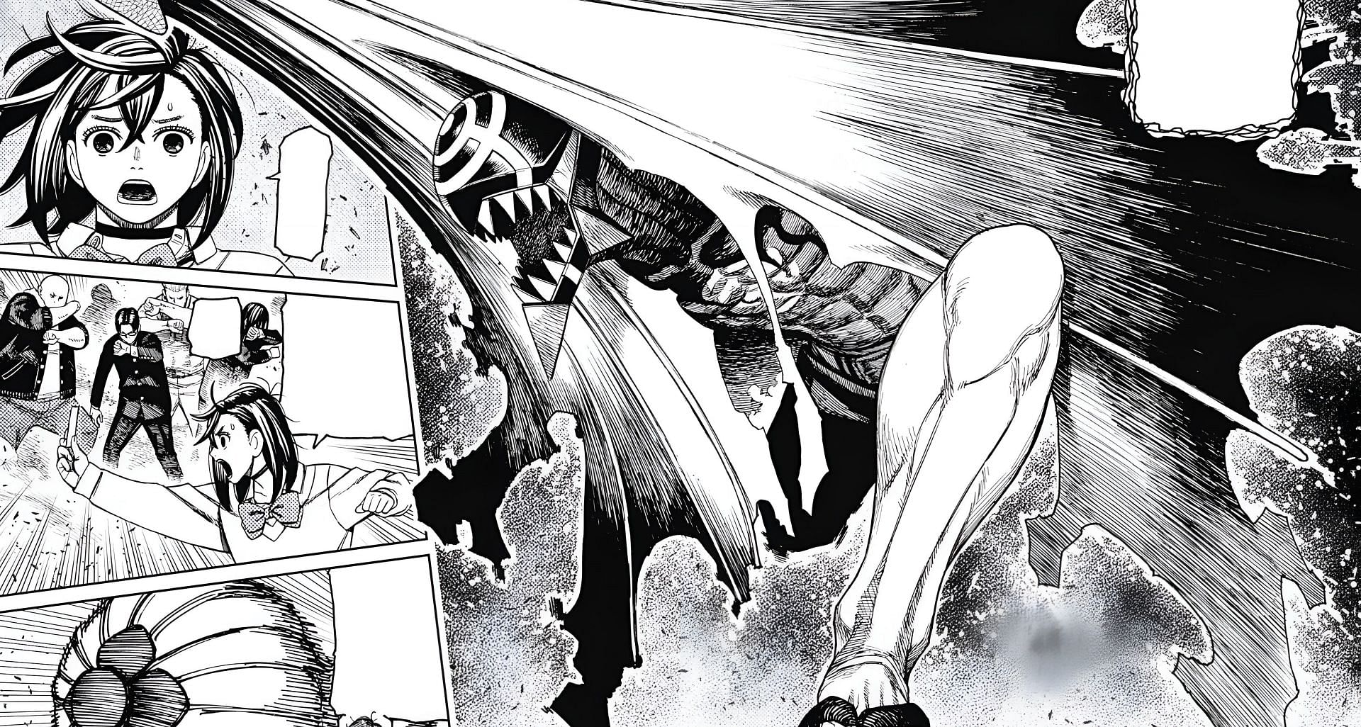 Zuma's body possessed by the Umbrella Boy (Image via Yukinobu Tatsu/Shueisha)